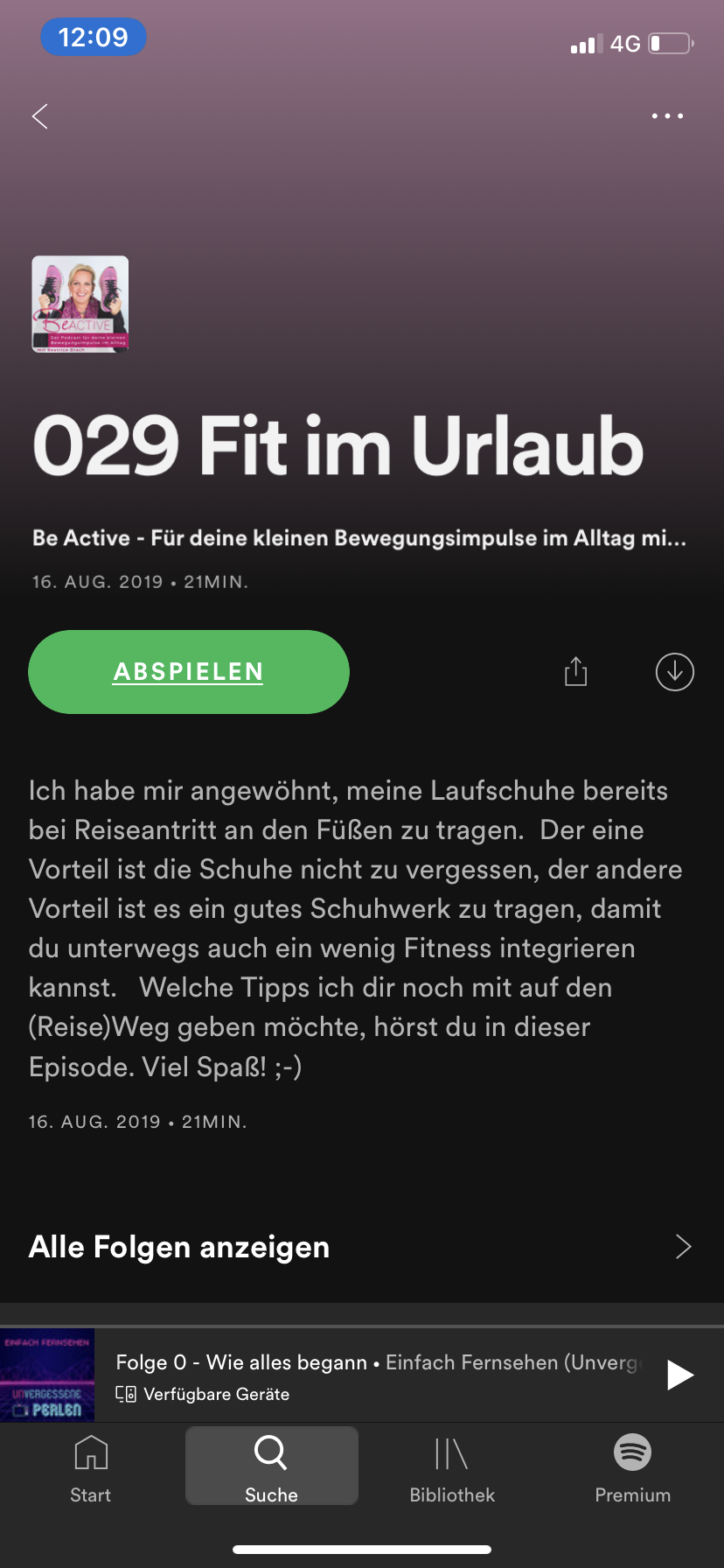 Shownotes bei Spotify